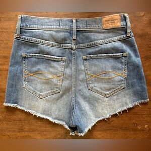 Abercrombie & Fitch High Rise Denim Shorts Sz 8 / 28 Micro Cheeky Y2K Daisy Duke